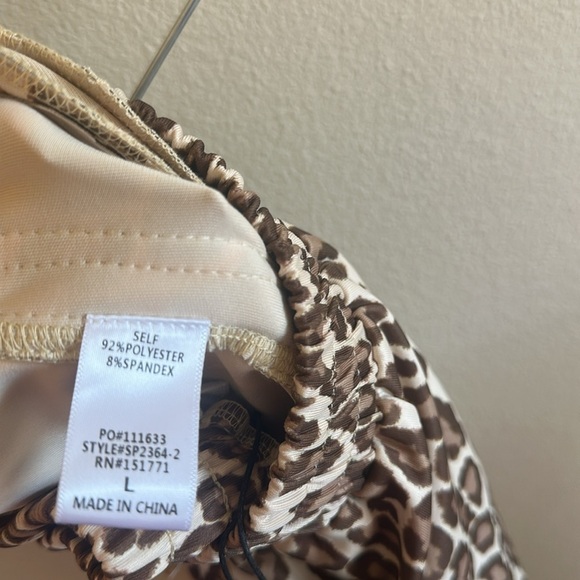 Lelis Collection Kellen Track Pant Leopard Print Pull On Womens Size Large - Picture 11 of 12